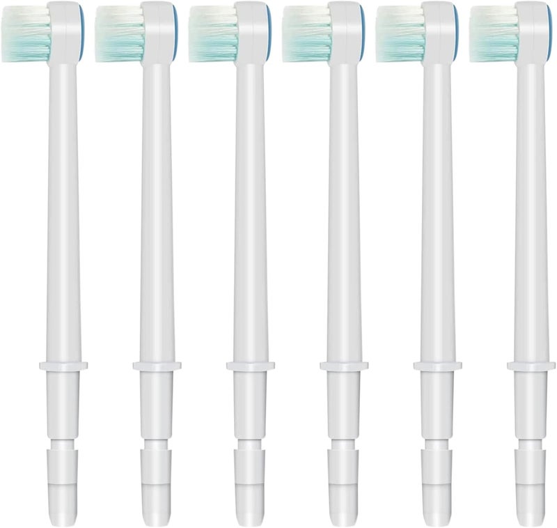 RAXSEG Replacement Tips for Waterpik Aquarius Water Flosser Waterpik Toothbrush Replacement Heads Toothbrush and Oral Irrigators (6 Brush Head Tips) - Image 1